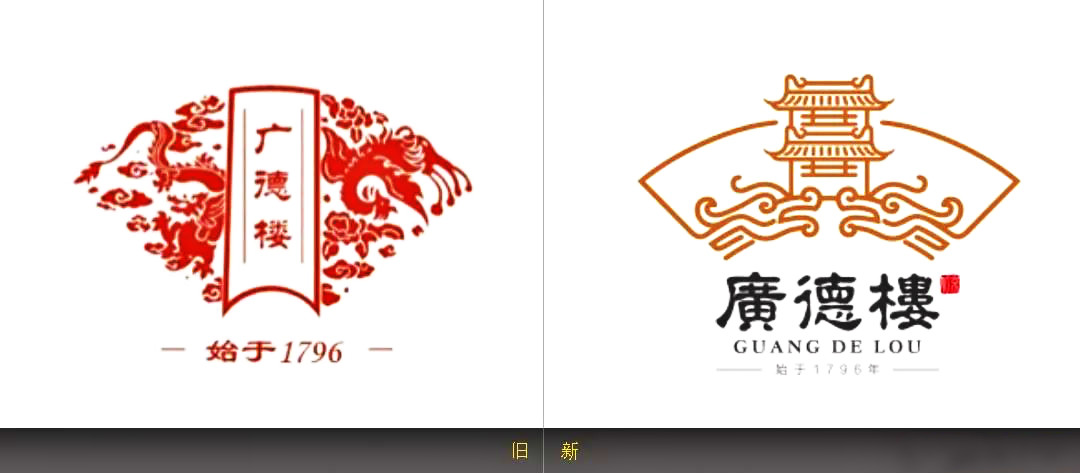 广德楼新旧LOGO设计对比_高瑞品牌